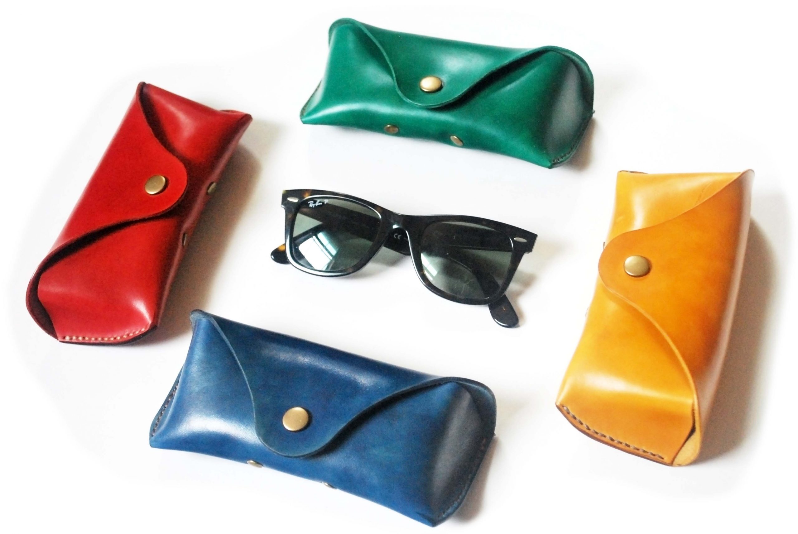 Deluxe Leather Glasses Case for Men with a Soft Lining for Sunglasses